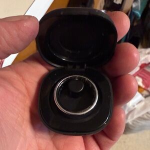Black and Silver Ring in Case